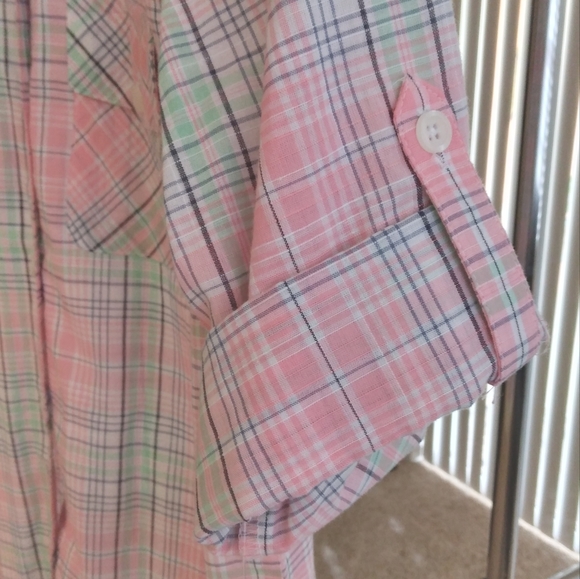 Croft & Barrow Pink Plaid Button Down Small Petite NWT - Picture 2 of 10